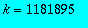k = 1181895