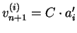 $v_{n+1}^{(i)}=C\cdot a_i'$